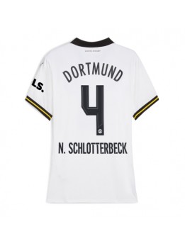 Borussia Dortmund Nico Schlotterbeck #4 Ausweichtrikot für Frauen 2024-25 Kurzarm